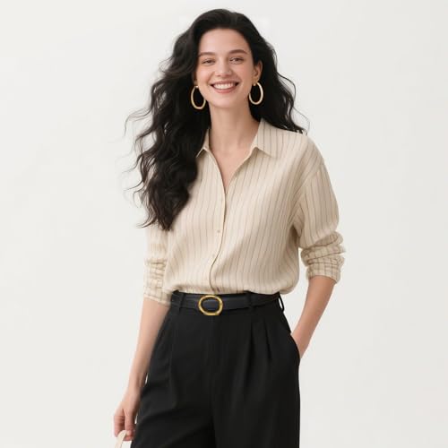 Image of Aurolran Women's Leather Belt with Buckle - Ideal for Dresses, Jeans, and Coats