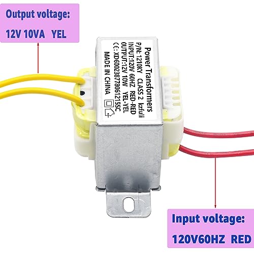 12v10w acac power transformer input 120v60hz single-phase transformer applicable to motorhome electric fireplace instrument small power k-001 led light strip lndustrial control etc