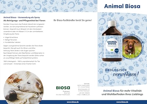 Animal Biosa Bio Ergänzungsfuttermittel für Tiere mit fermentierten Kräutern, pflegt Verdauungstrakt, Nahrungsergänzungsmittel zuckerfrei (10 L)