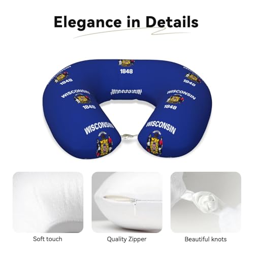 Almohada cuello U de poliéster para viaje cómodo miniatura 4