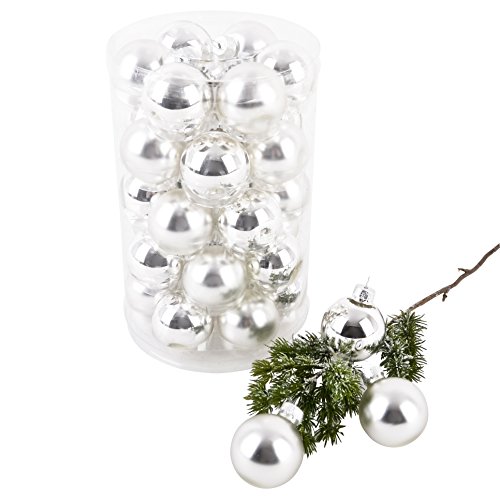 Dadeldo Living & Lifestyle Weihnachtskugel Premium 30er Set Glas 4cm...