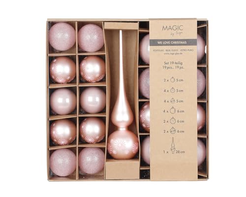 Magic by Inge - Weihnachtskugeln Set 19-teilig Lovely Magnolia, mit...