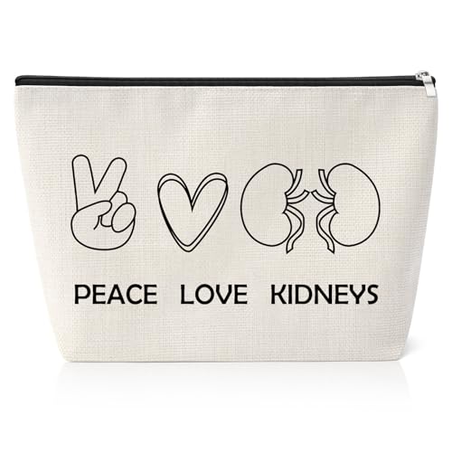 Kidney Transplant Gift Cosmetic Pouch Kidney Donor Gifts for Women Nephrology Nurse Gift Kidney Doctor Appreciation Gift Christmas Birthday Presents for Dialysis Nurse Student Travel Pouch