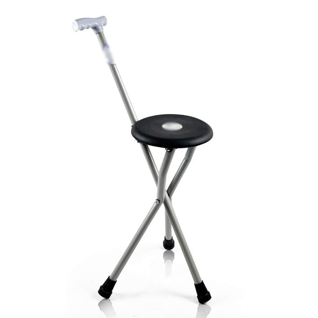 Taboret z trzciny cukrowej, laska w średnim wieku, kijek do chodzenia dla starców, stop aluminium antypoślizgowy ultralekki przenośny, ergonomiczny uchwyt w kształcie litery T, czarny beautiful