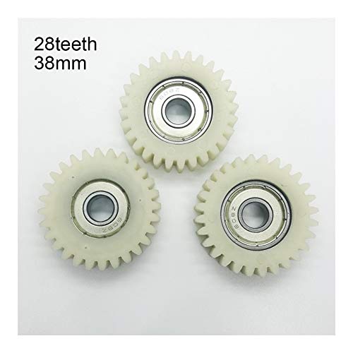 XUANLAN Zahnradsatz 3pcs 28teeth 38mm PA66 Nylon Ebike Kugellager Getriebe for die Elektromotorkupplung Bike Transimission Getriebe Reduzieren Plastic Gears Zahnräder DIY Zubehör thumbnail