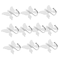 TOYANDONA Stainless Steel Butterfly Wall Hook Decorative Heavy Duty Coat Hangers for Bathroom Kitchen Hallway Key and Towel Holder Stylish Home Organization Wall Mounted Hooks
