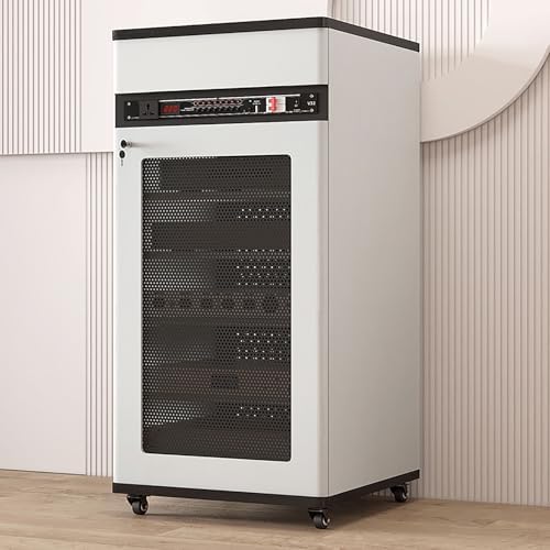 4-Tier Solid Wood AV Media Stand with Wheels, Corner Shelf Storage Cabinet, Floor-Standing Entertainment Tower Rack, Stylish Brown Design (52x55x90cm)