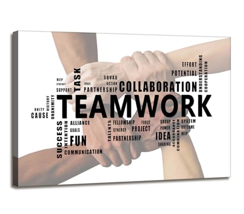 Office Artwork Wall Decor - Teamwork Wall Art for Office
