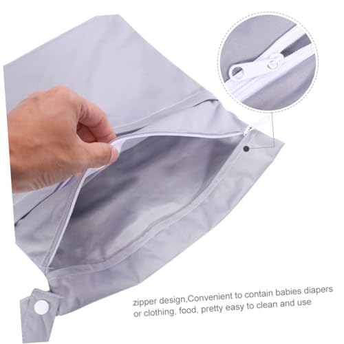 Bolsa impermeable para pañales de bebé con dos cremalleras miniatura 4