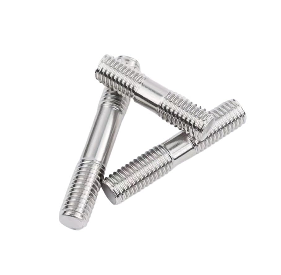 5Pcs 304 Stainless Steel Double Head Bolt, Stud, Butt Joint Screw, Two Head Screws GB901, Screw Rod, Tooth Rod M4M5M6 M8(80mm,M6)(M8*30)