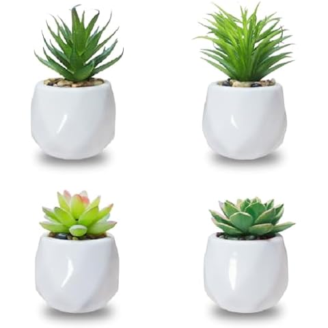 GRIFTO Set of 4 Artificial Succulent Plants Cover