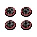 Insten [2 Pair / 4 Pcs] Wireless Controllers Silicone Analog Thumb Grip Stick Cover, Game Remote Joystick Cap Compatible with PS4 Dualshock 4/ PS3 Dualshock 3/ PS2 Dualshock/Xbox One/360, Black/Red