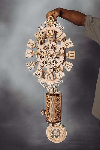 Miniatura 2 de Wood Trick Pendulum Wall Clock Kit To Build, Wooden Diy Wall Clock Big - No Batteries - 3d Wooden Puzzle - 3d Wall Clock Mechanical Model