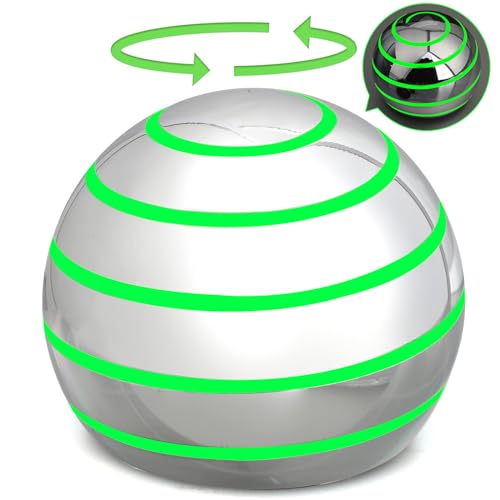 Image of Dilabnba Kinetic Spinner Toy for Adults Kids, Optical Illusion Metal Desk Gyro Ball for Focus Sensory Play, Silent Fidget Toy, Pocket Gadget with Travel Case (1.5'' Silvery)