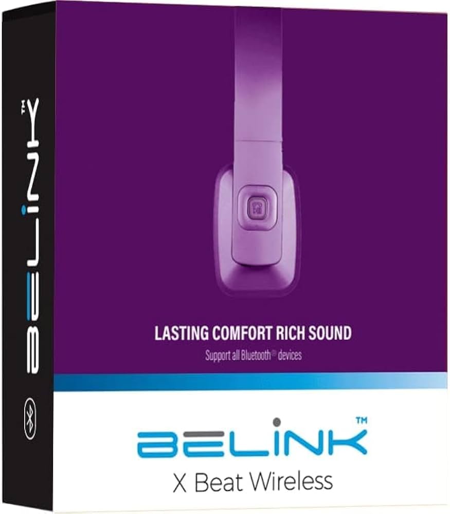BELINK X Beat Wireless ワイヤレス　ヘッドホン Amazon.com: BeLink X Beat Wireless Foldable Headphones Purple
