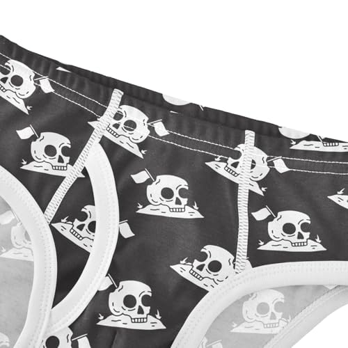 Cotton Little Boys Briefs Soft Gothic Skeleton Toddler Underwear4