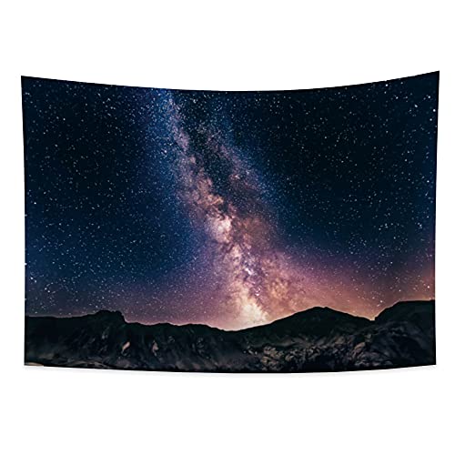 YONGFOTO 100x70Cm Cielo Stellato Arazzo, Nebulosa Galassia Natura Notte Psichedelica Paesaggio Arazzi Universo Montagne Appeso A Parete Arazzo per L'Arredamento Della Camera Da Letto Del Soggiorno