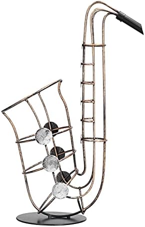 Suporte para Garrafa de Vinho Estatuetas de Metal Saxofone Artesa...