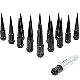Wheel Accessories Parts 20 Pcs M12 x 1.5 12 x 1.5 Thread Spike Spline 3.35' Long Lug Nuts Black Car Spline Hex Fits Chevrolet Camaro Corvette ｜ Ford Fusion ｜ Hundai Elantra Sonata ｜ Mazda 3