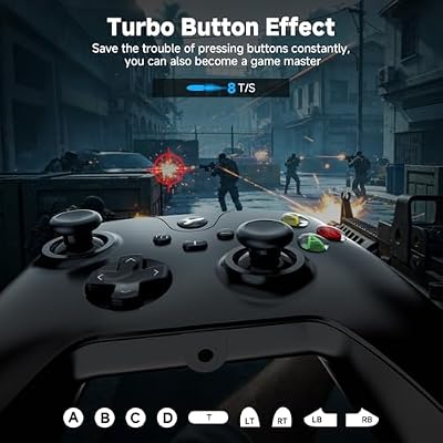 YCCTEAM Wireless Controller for Xbox One, Xbox one USB Gamepad Controller Compatible with Xbox One/S/X/PC Windows 10/11 (Black)