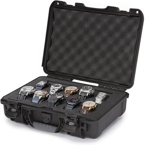 NANUK 910 Waterproof Watch Travel Case - 10 Slot Watch Briefcase, Impact-Resistant, Dustproof, Carry-On Approved, Premium Foam Interior, 14.3" x 11.1" x 4.7" - Made in North America (Black) by NANUK - Image 7