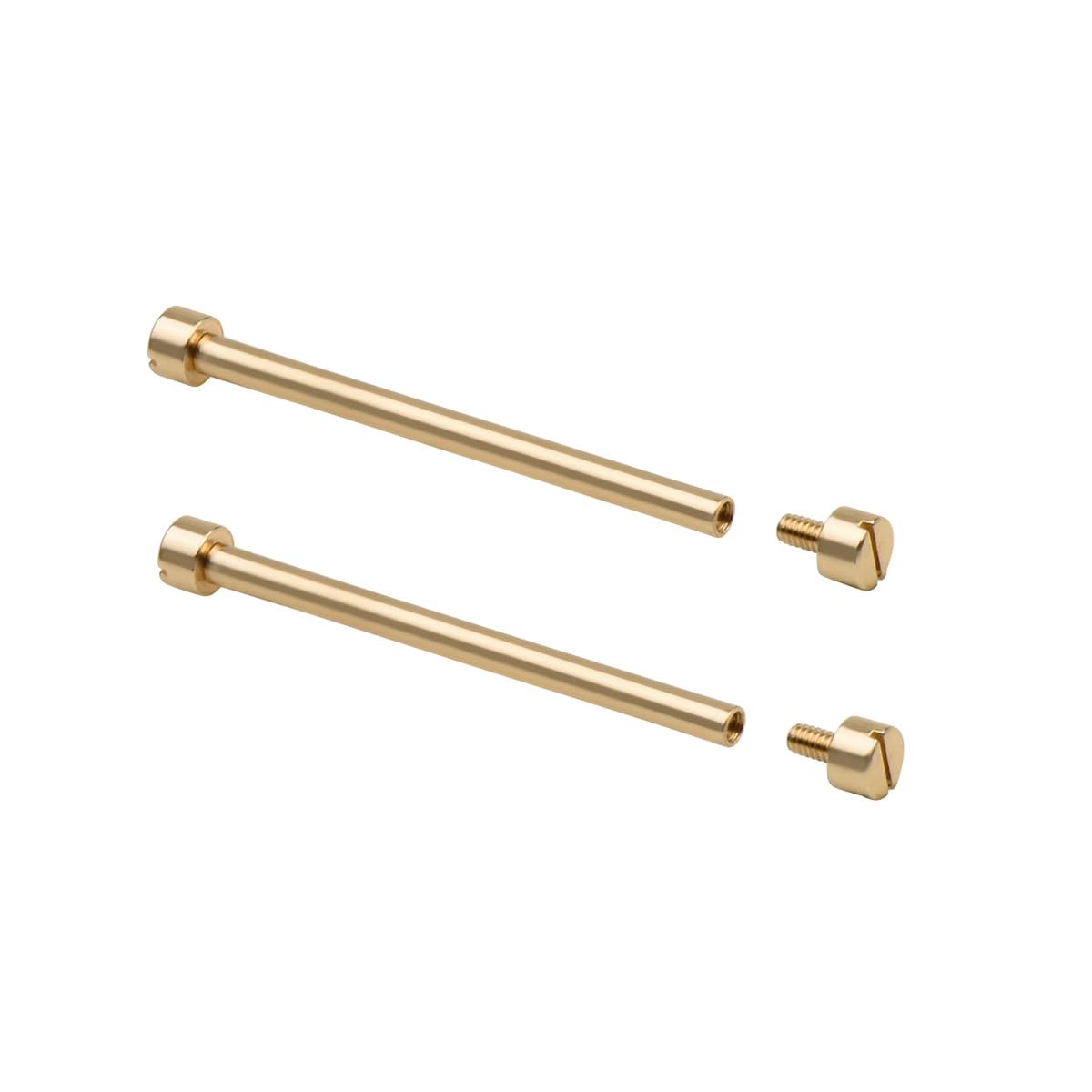 Ewatchparts 2 + 4 SCREW & TUBE (PINS) IN 27MM WATCH STRAP GOLD COLOR
