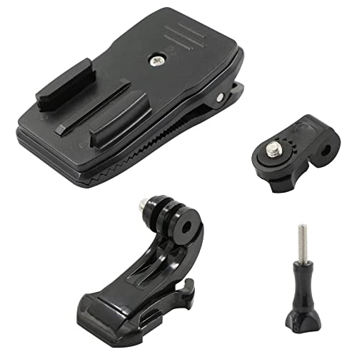 Rucksack Halterung Klemme Drehbare Action Kamera Klemmhalterung - 360 Grad Rotation Clip, für GoPro Hero 9, 8, 7, Insta360, DJI Osmo Action und Anderen Action-Kameras, 1 Set Cover