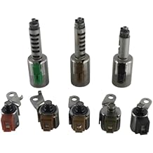 8pcs Transmission Solenoids Set Transmission Shift Control Solenoid Valve Fits for Pontiac Suzuki Saab Volvo S40 C30 S40 V50 V70 XC90 Replace OE AW55-51SN AF33-5 AW235 RE5F22A