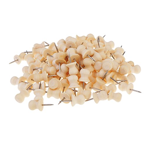 Conjunto de 80 Peças de Alfinetes em Madeira para Decoração