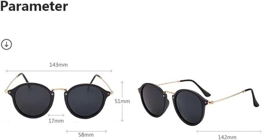 Retro Round Sunglasses Women Vintage Female Glasses Circle Shades Men UV400 Mirror
