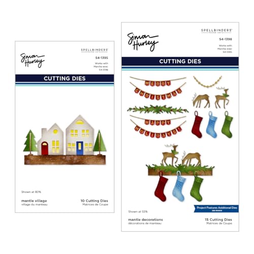 Matrice de découpe Spellbinders village de Noël Simon Hurley scrapbooking