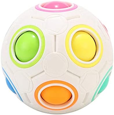 Vdealen Magic Rainbow Ball, Puzzle Ball Fidget Ball 3D Puzzle Toy for Kids & Adults (12 holes)