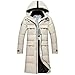 Alloaone Herrenlänge Cross-Border Open Two Hooded Coat Live Burst White Duck Down Storm Coat Daunenjacke Black XXL