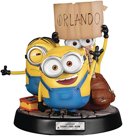 Beast Kingdom Minions: Stuart, Bob, and Kevin MC-041 Master Craft Statue, Multicolor