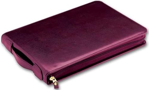 EGP Leather Like Check Portfolio, The Director, Burgundy, Size: 16 x 11 1/2