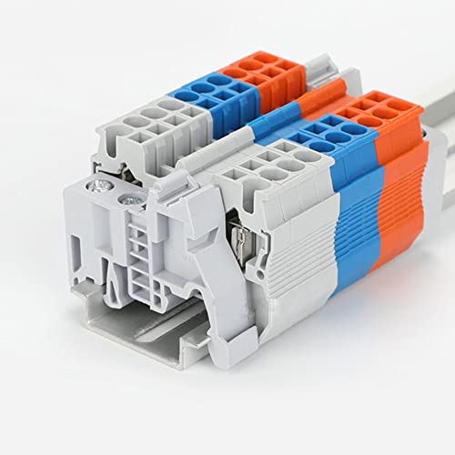 10 Pcs E/Uk Din Rail Terminal Blocks End Stopper Bracket Fit For 35Mm Width Rail - Gray #TOP4