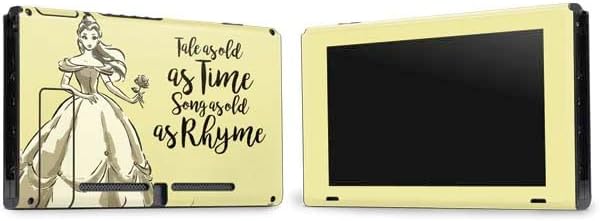 Skinit Decal Gaming Skin Compatible with Nintendo Switch Bundle - Officially Licensed Disney Princess Belle Tale As Old As Time Art Design