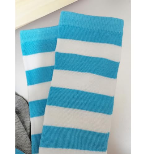 Image of Womens Thigh High Socks Athletic Stripe Cute Colorful Over the Knee High Sock Colorful Long Tube Sock