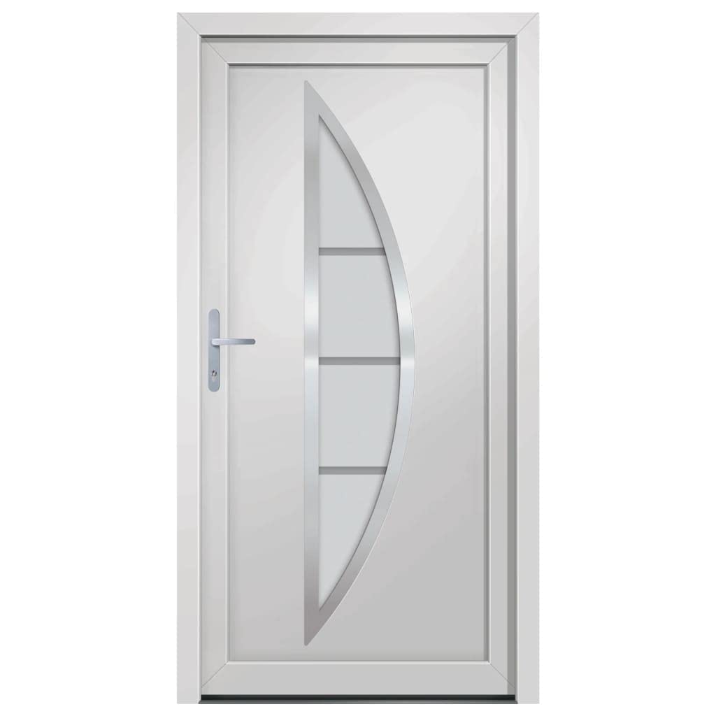 Generico Porta Ingresso Bianca 108x200 cm in PVC,Articoli di ferramenta,Materiali da Costruzione,Porte,Porte di casa-3187865