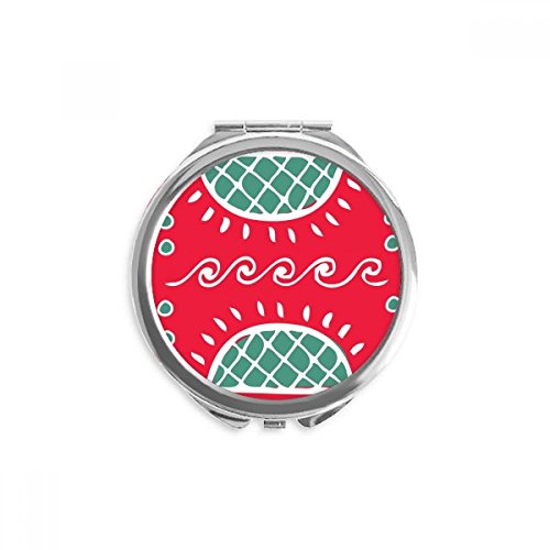 Miroir ananas mexique totems de poche rond maquillage portable
