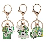 Milisten Llavero de Fútbol 2026 Dijes Metálicos de Aleación, Juego de 3 Piezas para Fanáticos, Llavero Deportivo Ligero y Coleccionable para Eventos y Recuerdos Deportivos