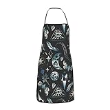 Schürze Magie Mystische Hexerei Dunkel Grill-Schürze Lustigem Küchenschürze Wasserdicht Arbeitsschürze 52X72Cm Für Haushalt, Restaurant, Grillparty