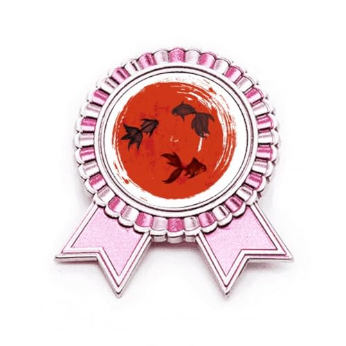 Broche poisson rouge rose pour accessoiriser une robe lors d'un mariage
