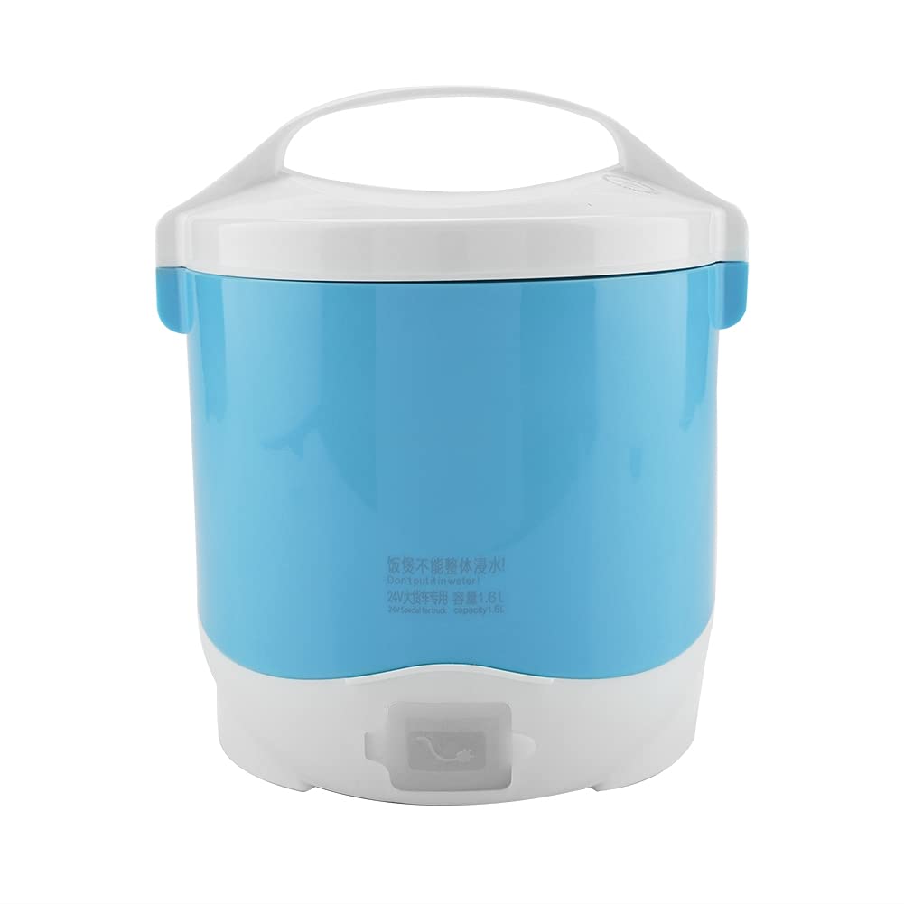 Olla Arrocera Multifuncional Portátil Eléctrica De 2 Tazas De 24V 180W 1. 6L, Vaporizador De Alimentos Para Coches, Cocina Para Sopa, Gachas De Avena Y Arroz(azul)