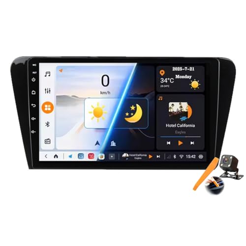 GPS Navigation 9'' pour Octavia avec Carplay sans fil Android 15