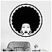Produktbild Vinyl Wandtattoo Afro Frisur Friseur Black Lady Aufkleber Abnehmbare Friseur Wandtattoos Beauty Window Decor 42X42Cm