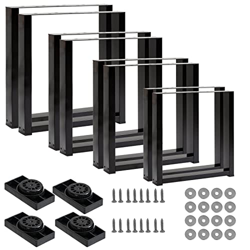 Thanaddo 2 pcs Tischgestell, Rechteckige Tischbeine geeignet für Wohnzimmer, Bars, Büros,60 x 72cm,Pack of 2 Cover