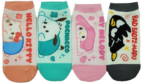Image of JJMax Women's Kitty Cute Cartoon Cotton Blend Ankle Socks Sets