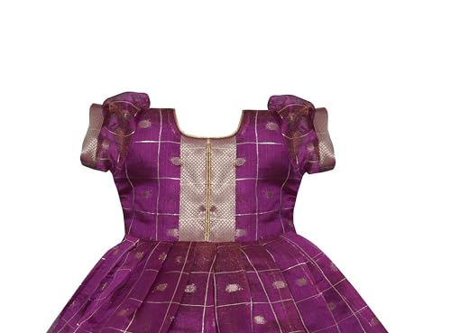 Image of PW PLATYPUS WORLD Baby Girls Ethnic Frock Dress for Kids| Traditional Festive Birthday Outfit | Baby Girls Lehenga Choli