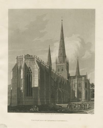 Affiche toile Cathédrale de Lichfield de Charles Wild pour une décoration murale de salon